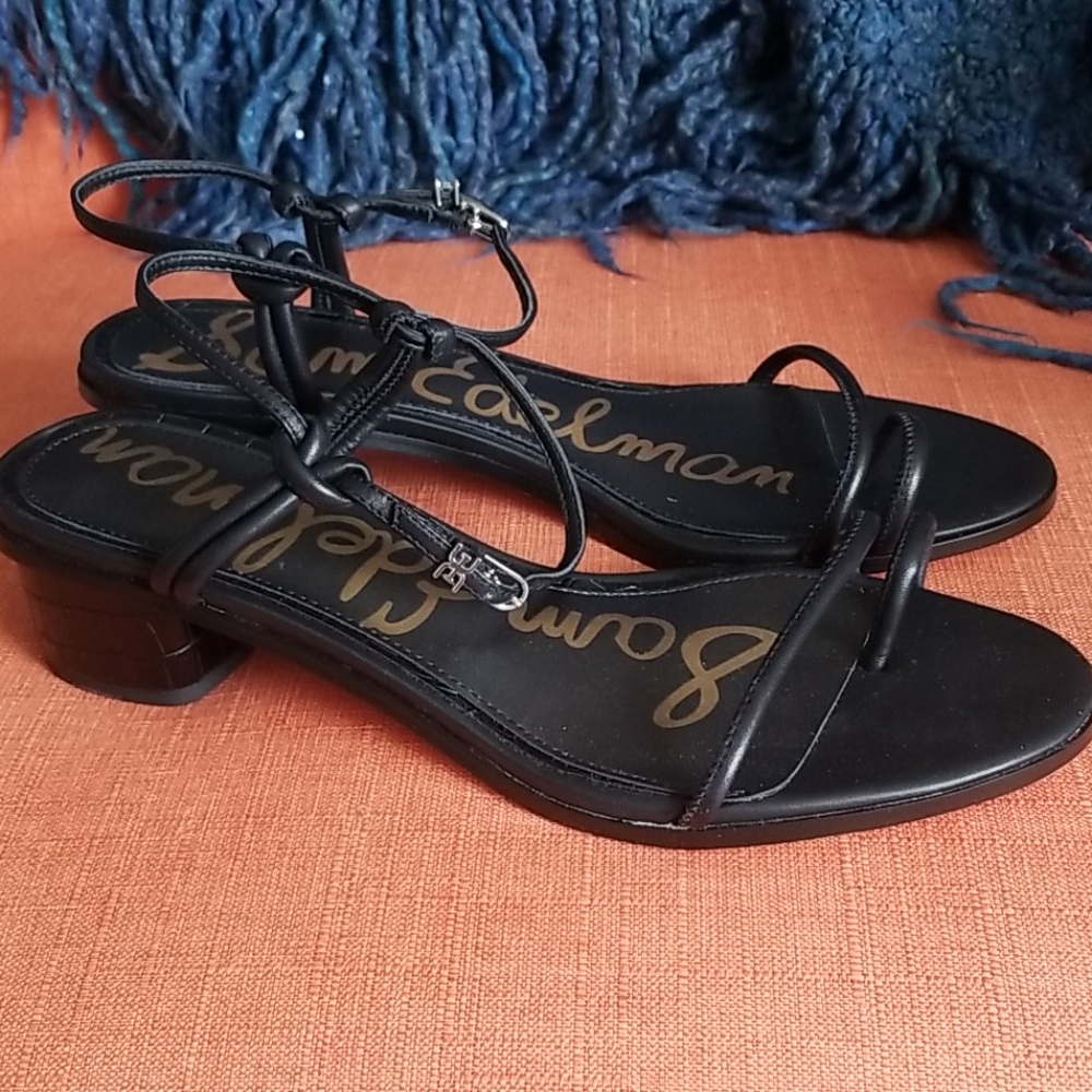 Black Sam Edelman low heeled sandal